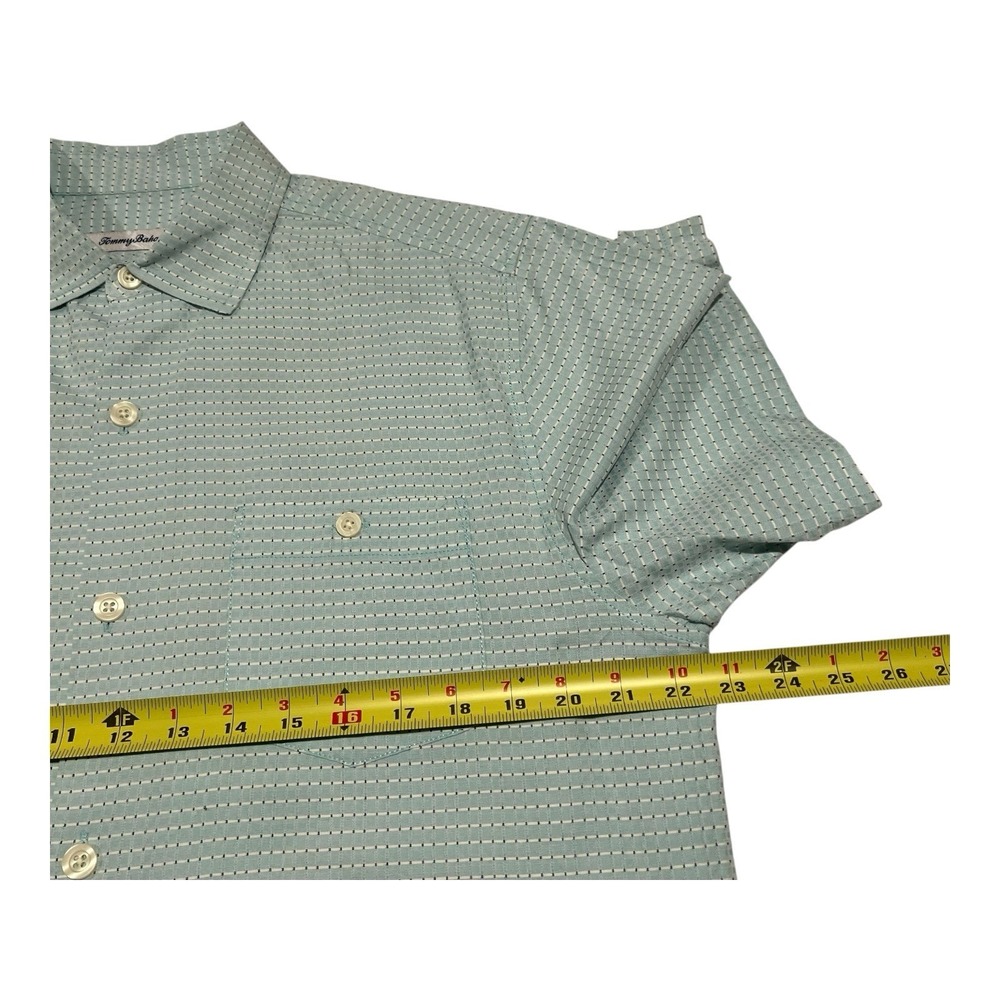 Tommy Bahama Men's M Plaid Silk Blend Shirt Short Sleeve Button Up‎ Preppy - Picture 10 of 12